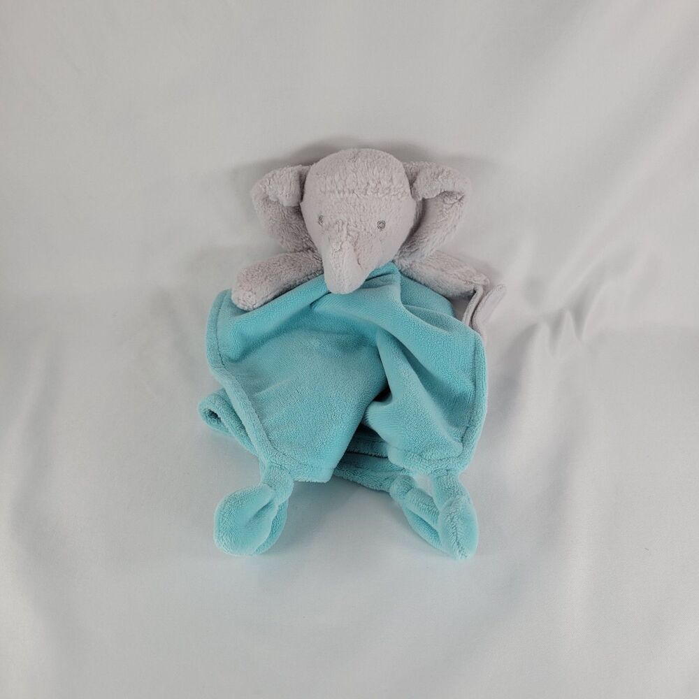 Carter's Elephant Baby Lovey Plush Security Blanket Clip Holder Nursery Rattle